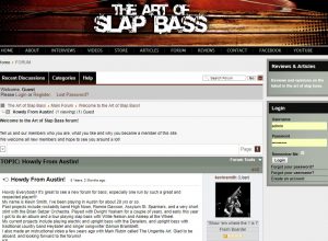 kevin smith from austin post on slap bass website