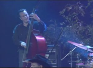 kevin smith from high noon plays upright bass with willie nelson in hesitation blues